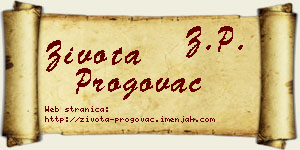 Života Progovac vizit kartica